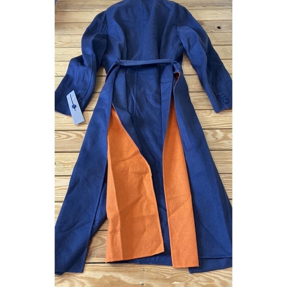 NWT Dior Peter Doig Wool Trench Coat Size 52 Women's Blue Orange MSRP $4,700 - Picture 7 of 10